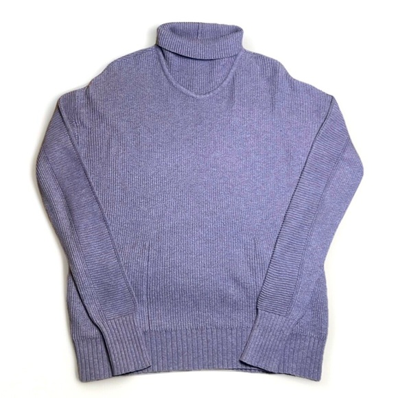 Lululemon Cozy Calling Ribbed Turtleneck sz XS Pockets Heathered Mauve - Picture 2 of 13